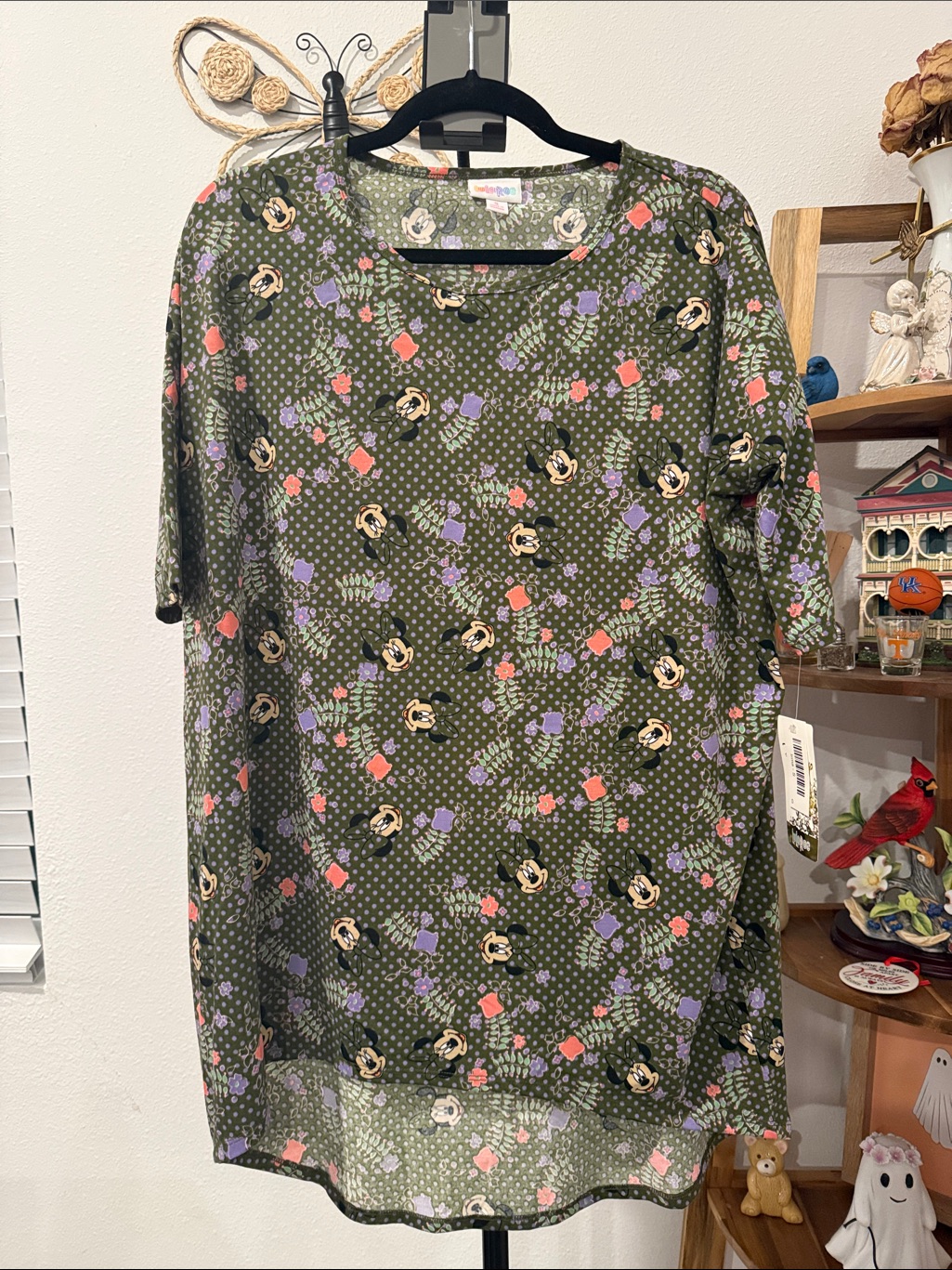 Disney Green Floral & Polka Dot Tunic